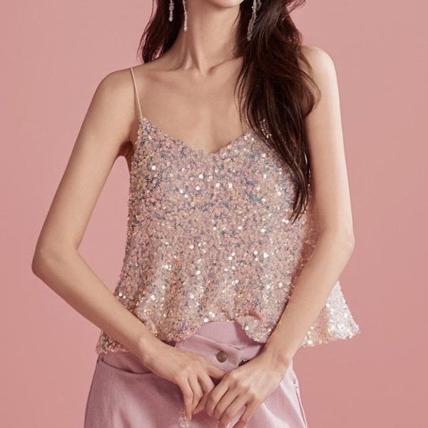 E3052 Spangle Sleeveless