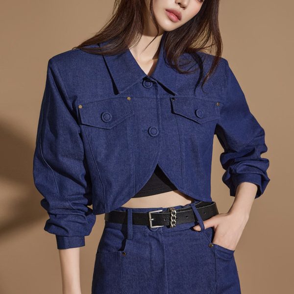 J2357 Denim Bolero Jacket