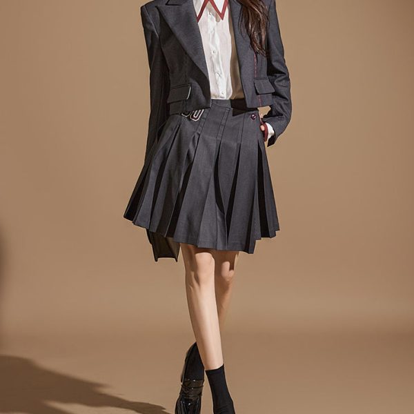SK2799 Pleated Wrap Skirt