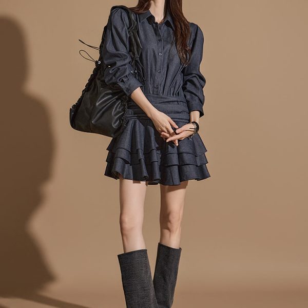 D5084Tiered Mini Dress