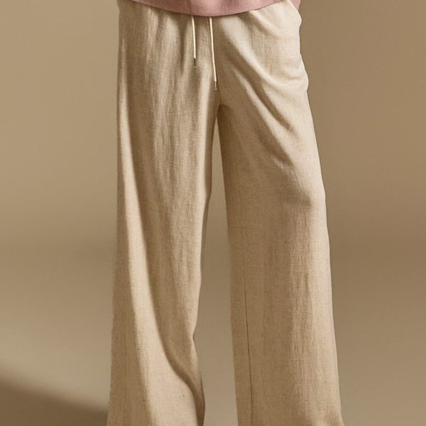 P3220 Linen Drawstring Pants