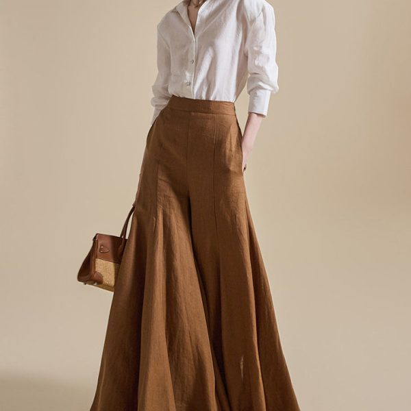 P9155 Linen Wide Slacks