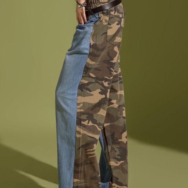 PJ533 Color Contrasting Jeans