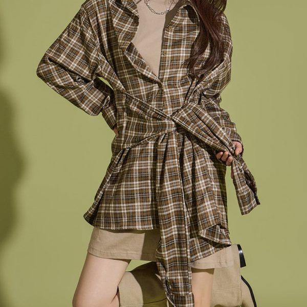 S663 Plaid Long Shirt