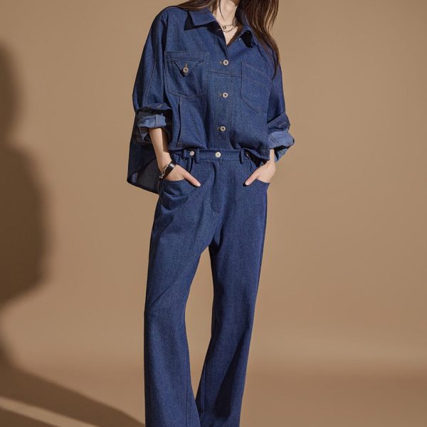 TP1928 Denim Shirt and Jeans Set